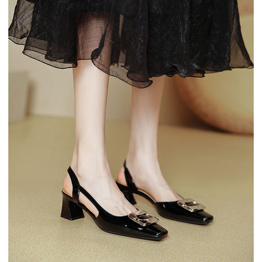 Damen Slingback-Pumps mit modischem Blockabsatz EB