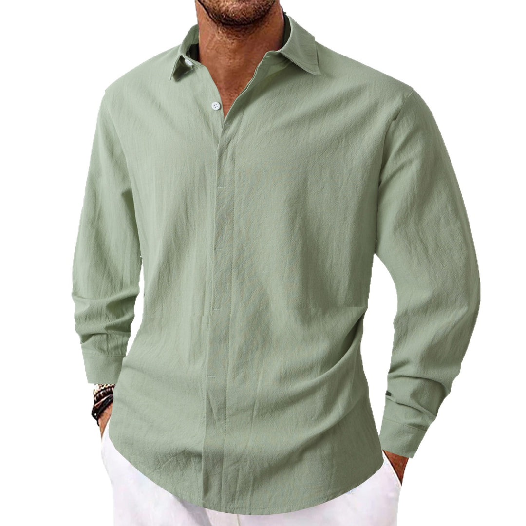 Herren Elegantes Casual-Hemd mit Slim-Fit Schnitt EB