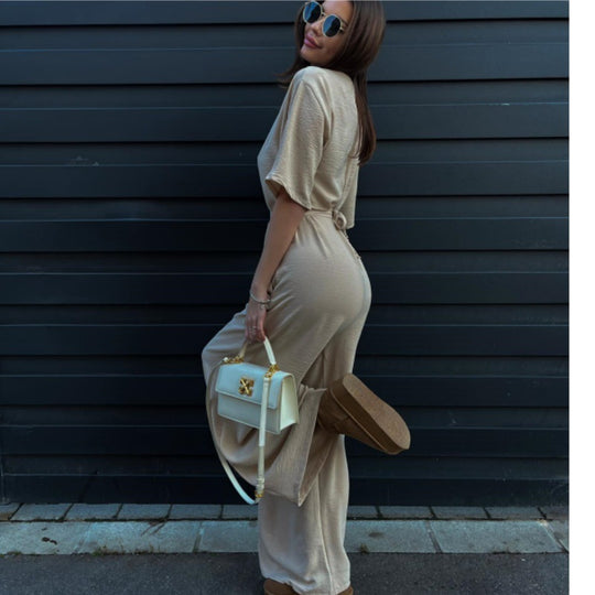 Damen eleganter Jumpsuit mit lockerem Schnitt EB