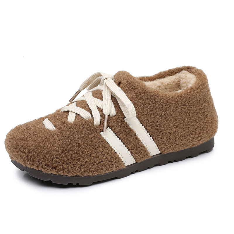 Damen Komfortable und warme Fleece-Hausschuhe mit rutschfester Sohle EB