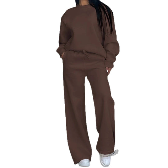 Damen nan lässiges Oversize Sweatshirt und weite Jogginghose Set EB