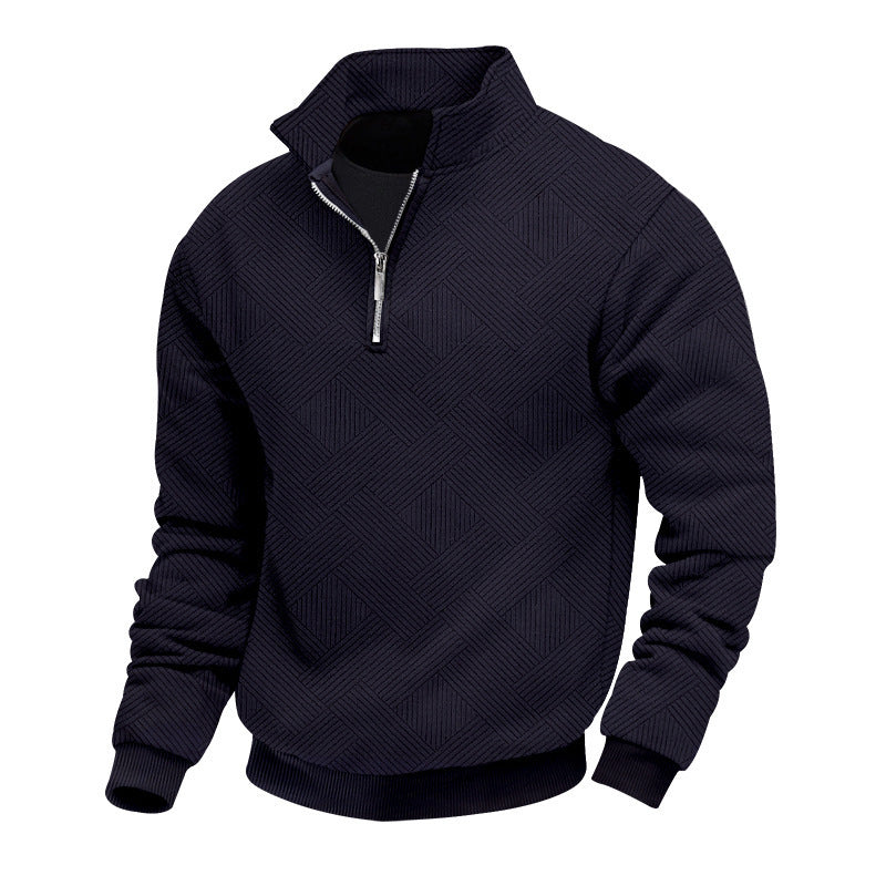 Herren feiner Strickpullover mit hochgeschlossenem Kragen EB