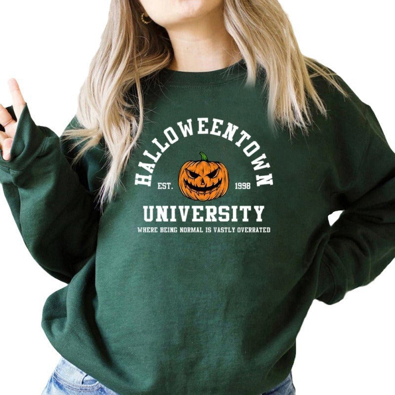 Damen Sweatshirt mit kreativem Halloween-Design und bequemer Passform EB