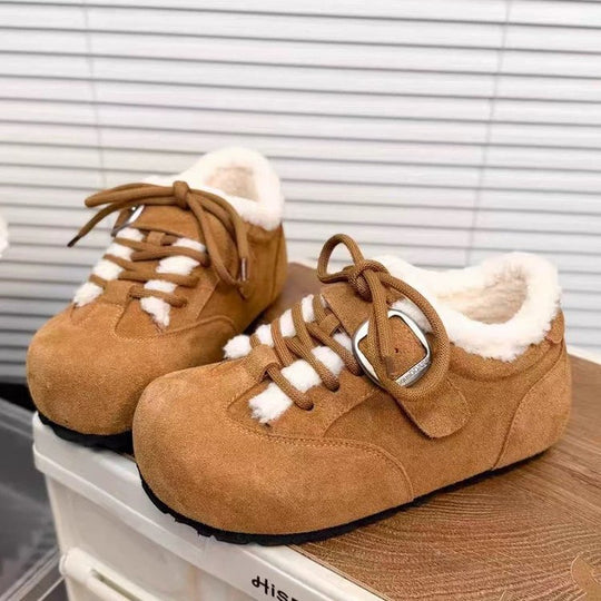 Damen Mokassins mit weichem Futter und verstellbarem Riemen EB