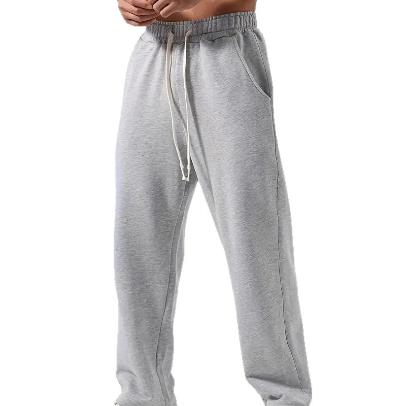 Herren nan locker sitzende Jogginghose aus Baumwollmischung mit elastischem Bund und Seitentaschen EB