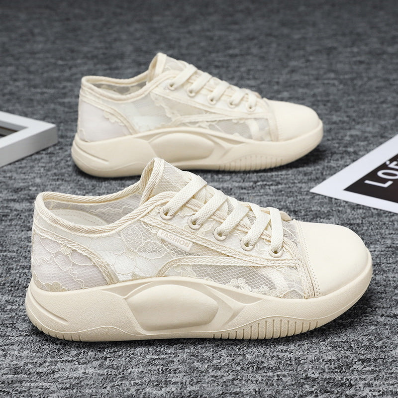 Damen Atmungsaktive Freizeitsneaker mit floralem Design und flexibler Sohle EB
