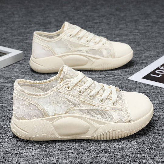 Damen Atmungsaktive Freizeitsneaker mit floralem Design und flexibler Sohle EB