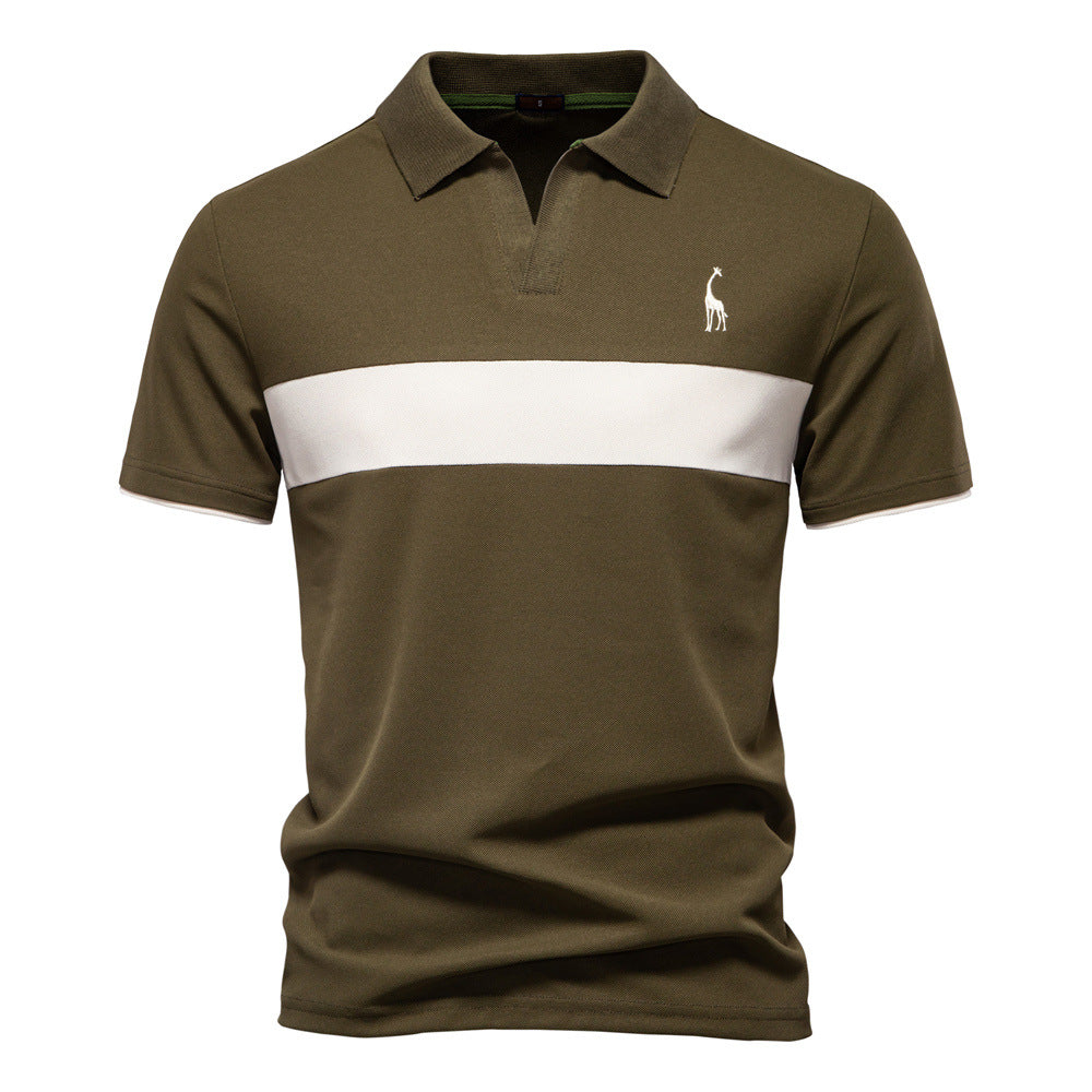 Herren Poloshirt mit modernem Blockdesign und hochwertiger Baumwollmischung EB