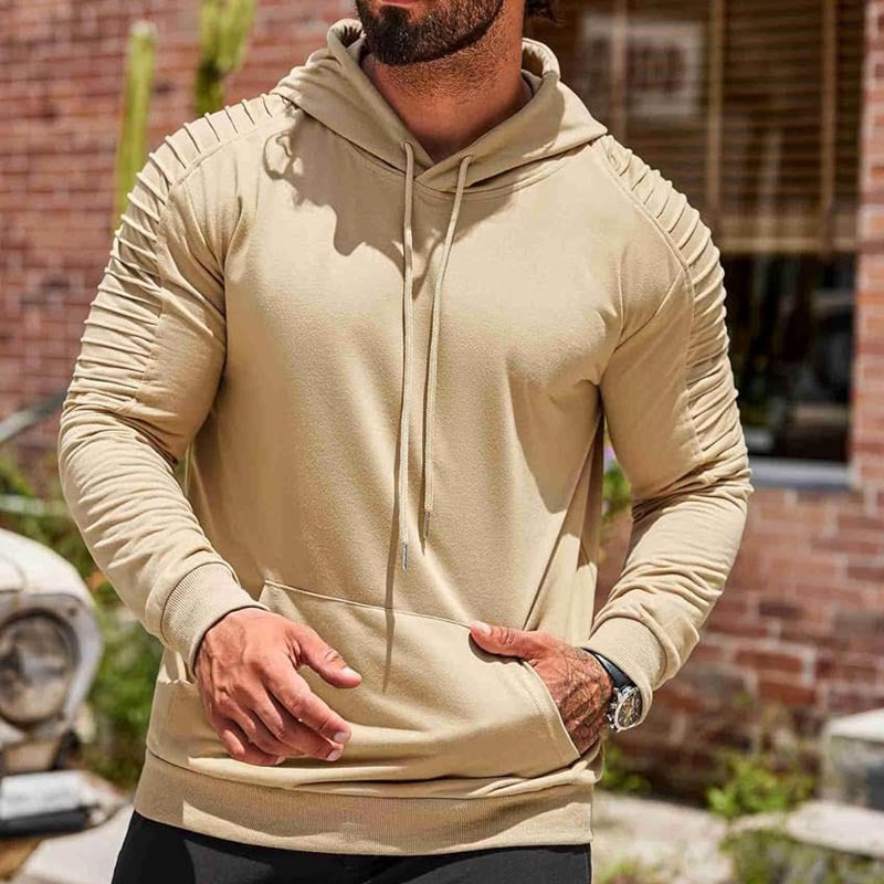 Herren Sport-Hoodie mit innovativer Textur und funktionalem Schnitt EB