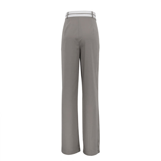 Damen weite Hochbundhose mit eleganten Falten EB