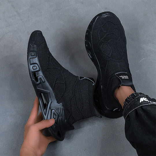 Damen Komfortable Strick-Sneaker mit hohem Schaft und flexiblem Design EB
