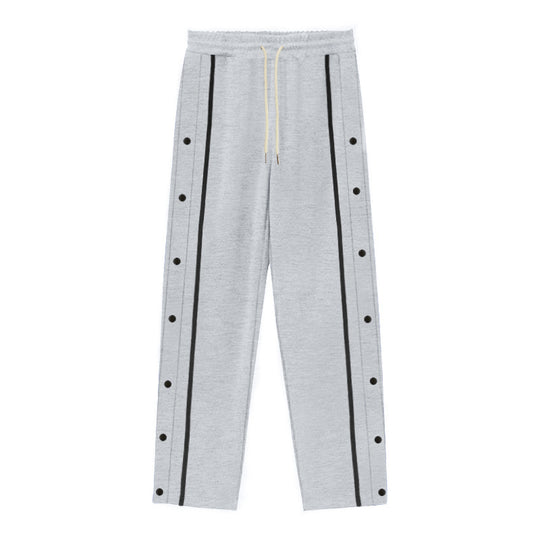 Damen Sportliche Freizeithose mit Druckknöpfen und elastischem Bund EB