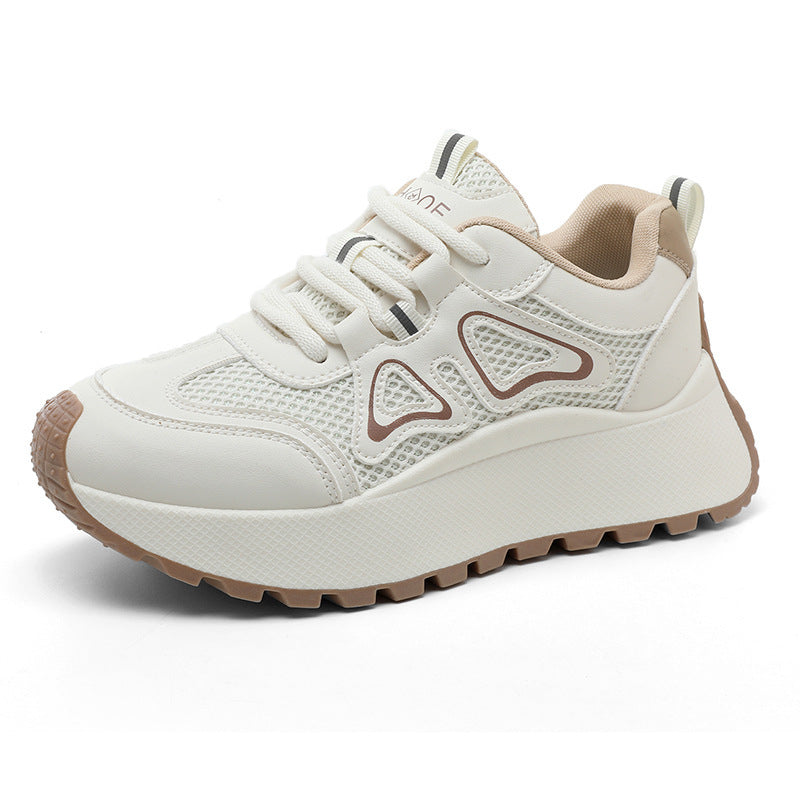 Damen Sportliche Sneakers mit atmungsaktiver Mesh-Oberfläche und stoßdämpfender Sohle EB