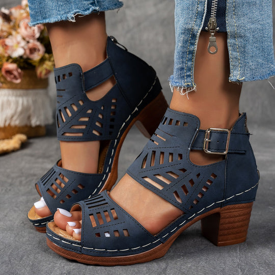 Damen Plateausandalen mit modischem Luftdurchlass EB