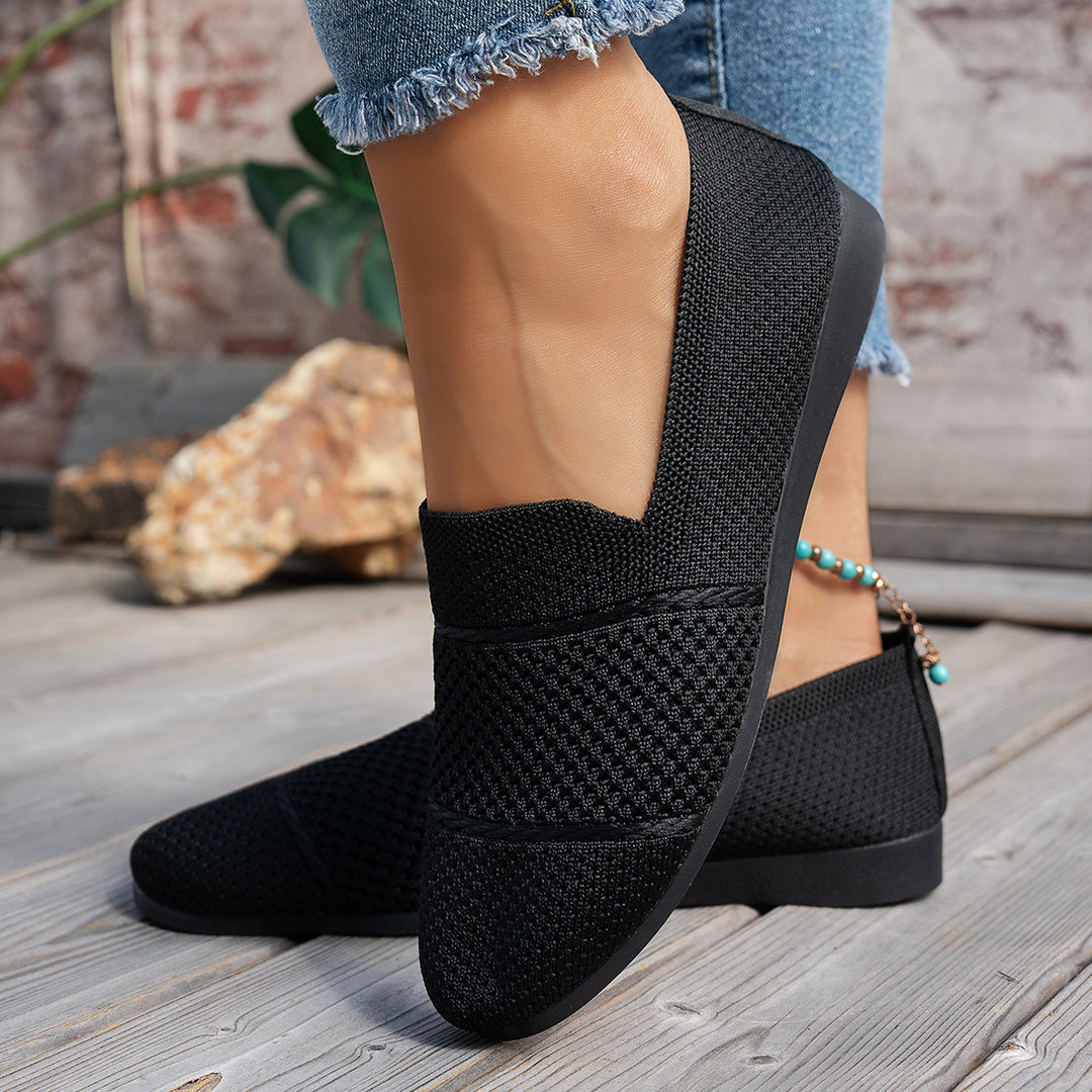 Damen komfortable Slipper mit innovativem Strickdesign EB