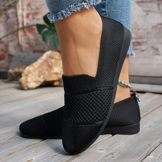 Damen komfortable Slipper mit innovativem Strickdesign EB