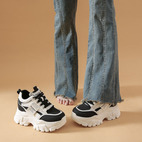 Damen Chunky Sneakers mit großzügiger Profilsohle und atmungsaktivem Obermaterial EB