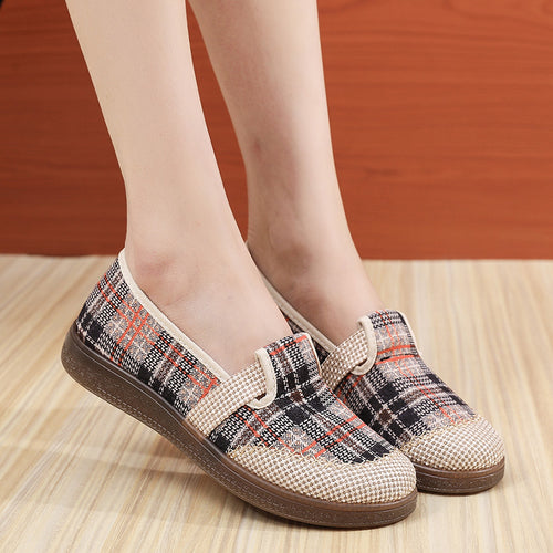 Damen Komfortable Slip-On Schuhe mit atmungsaktivem Obermaterial EB