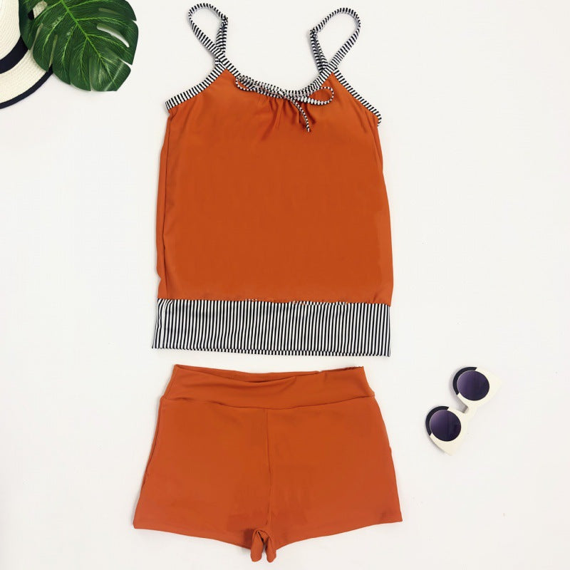 Damen Bikinioberteil mit lässigem Schnitt und kurzen Hosen EB