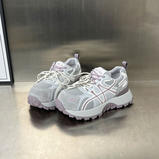 Damen Sportliche Chunky Sneakers mit atmungsaktiver Mesh-Oberfläche und rutschfester Sohle EB