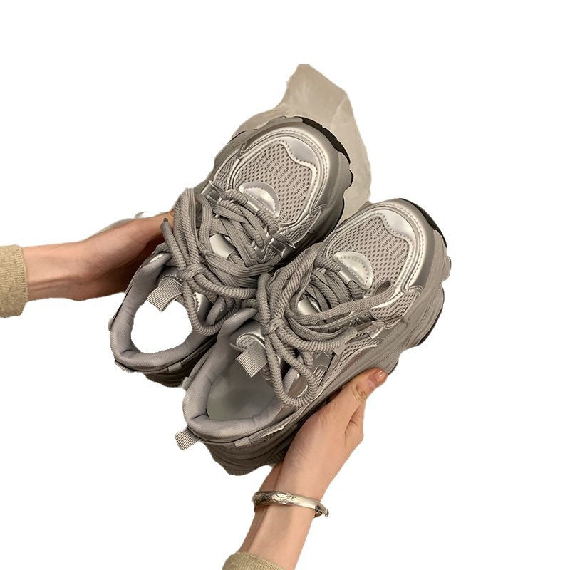 Damen sportliche Sneakers im innovativen Chunky-Design mit atmungsaktiven Einsätzen EB