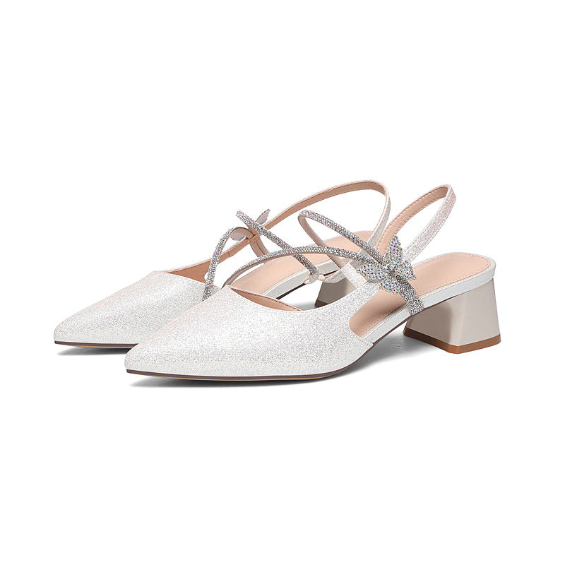 Damen Elegante Slingback-Pumps mit funkelndem Schmuckdetail EB