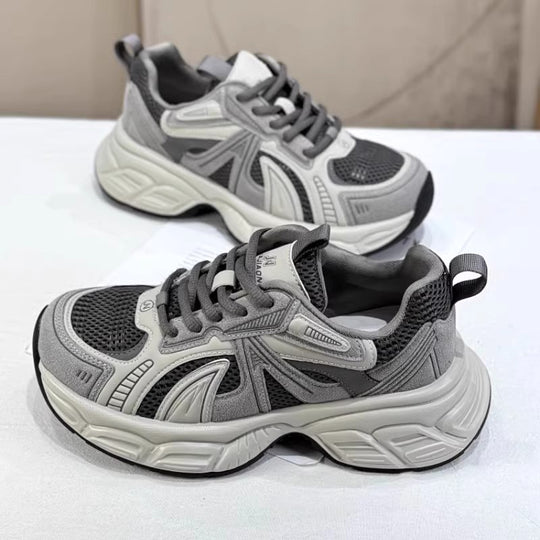 Damen Sportliche Sneakers mit atmungsaktivem Mesh und dämpfender Sohle EB