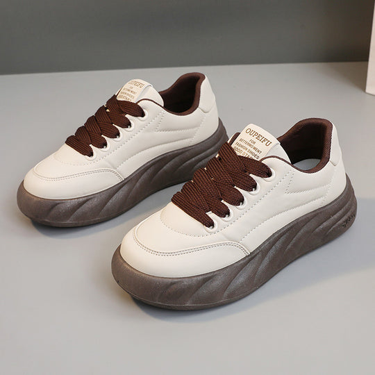 Damen modische Plateausneakers mit ergonomischer Dämpfung und atmungsaktiver Oberflächenstruktur EB