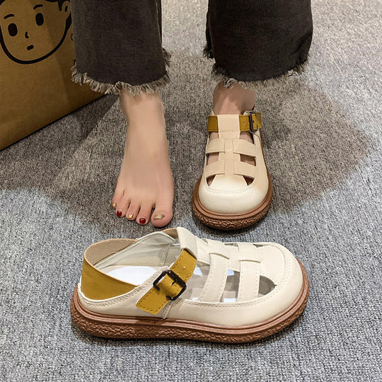 Damen Fußfreundliche Sandalen mit modischem Riemchen-Design EB