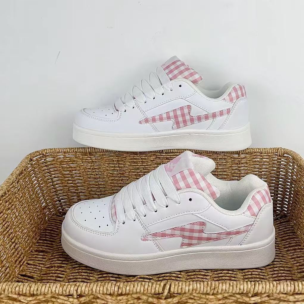 Damen Sneakers im modernen Karo-Design mit atmungsaktiven Materialien EB