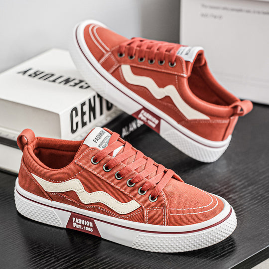 Damen lässige und strapazierfähige Sneakers mit modischen Kontrastelementen EB