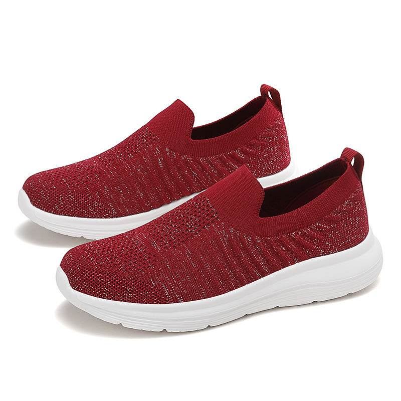 Damen Slip-On Laufschuhe mit atmungsaktiver Mesh-Oberfläche EB
