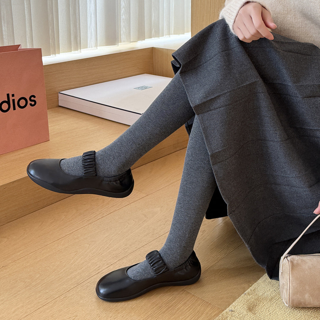 Damen Ballerinas mit innovativem Riemchen und elastischem Abschluss EB