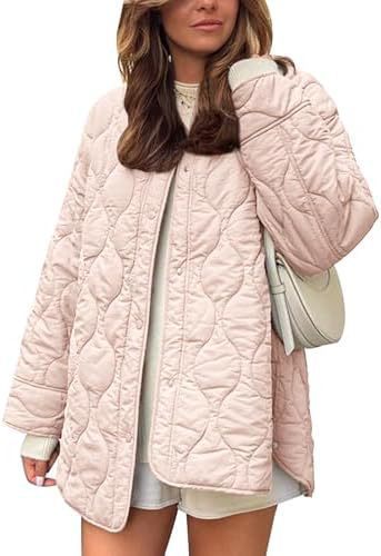 Damen Lässige Steppjacke mit praktischen Taschen und lässigem Schnitt EB