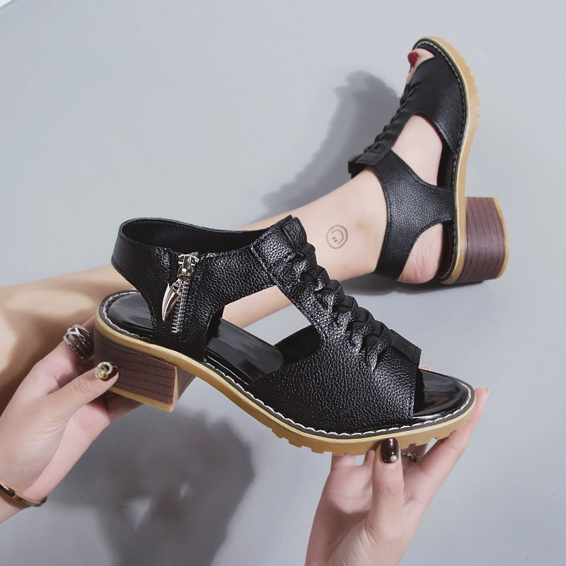 Damen Atmungsaktive Sandalen mit modischer Schnürung EB
