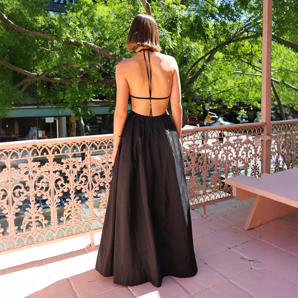 Damen Maxi-Rock mit hohem Taillenbund und elegantem Chiffon-Überwurf EB