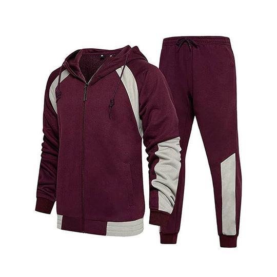 Herren Sportlicher Trainingsanzug mit kontrastreichem Design und elastischen Bündchen EB