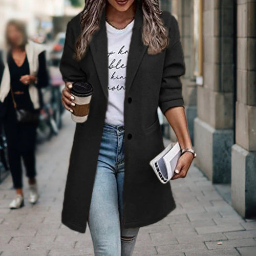 EB | Eleganter Langer Mantel Blazer für Frauen