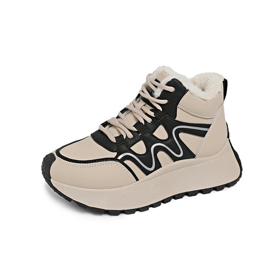Damen High-Top Sneakers mit samtigem Innenfutter und rutschfester Sohle EB