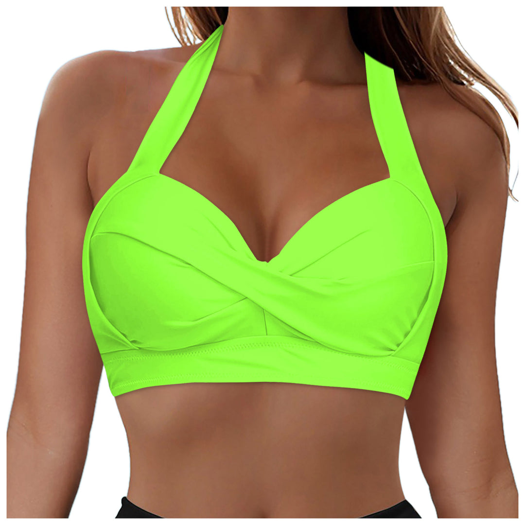 Damen Modisches Bikinioberteil mit Wickeldesign EB