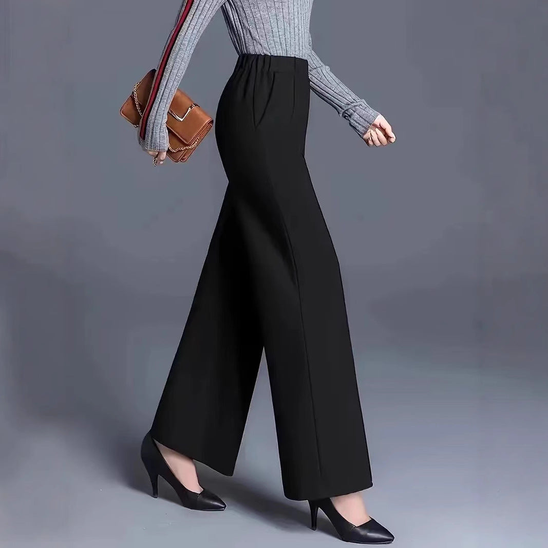 Damen Elegante und lässige weit geschnittene Hose EB