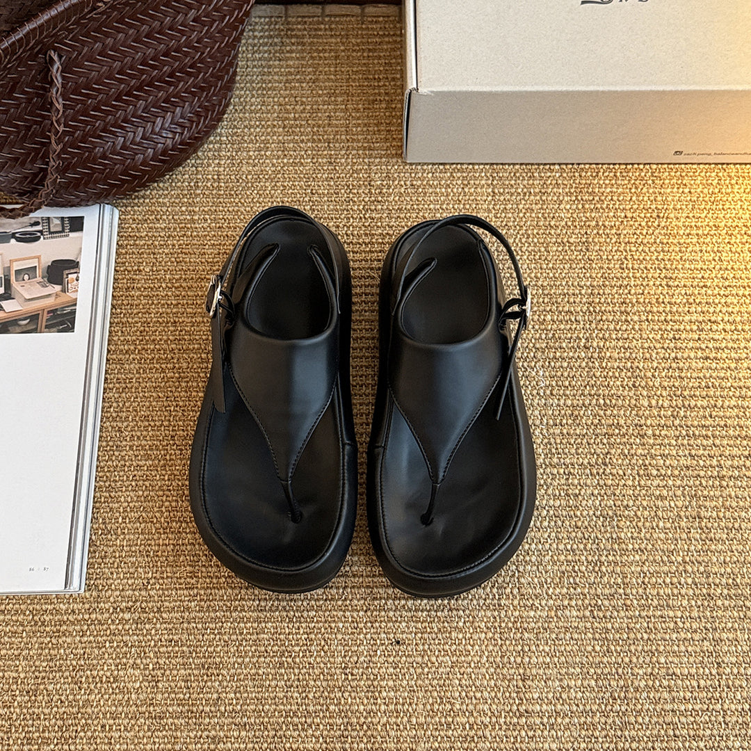 Damen Elegante Sandalen mit verstellbarem Riemen und ergonomischem Fußbett EB