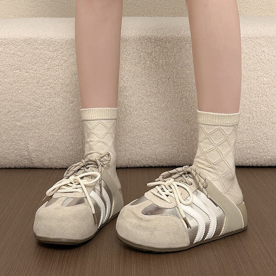 Damen modische Sneakers mit innovativem Schnürsystem und atmungsaktivem Obermaterial EB