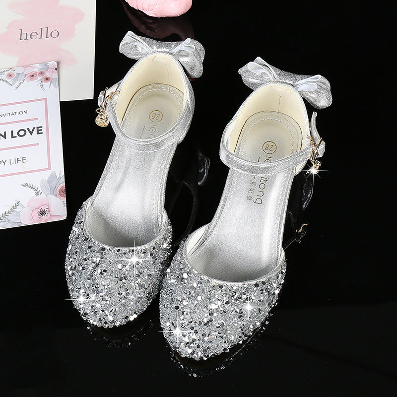 Mädchen Elegante Ballerina Sandalen mit Glitzerverzierung EB