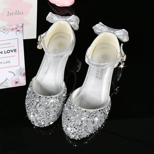 Mädchen Elegante Ballerina Sandalen mit Glitzerverzierung EB