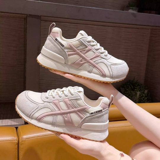 Damen Sportliche Retro-Sneaker mit atmungsaktivem Mesh-Obermaterial und dämpfender Sohle EB