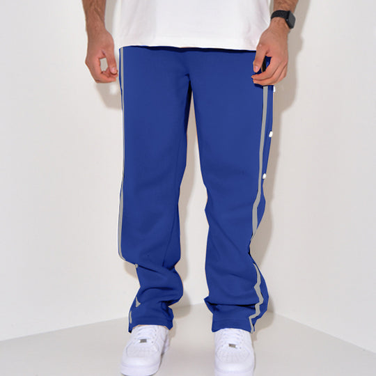 Herren Sportliche Jogginghose mit Druckknopf-Detail und seitlichen Taschen EB