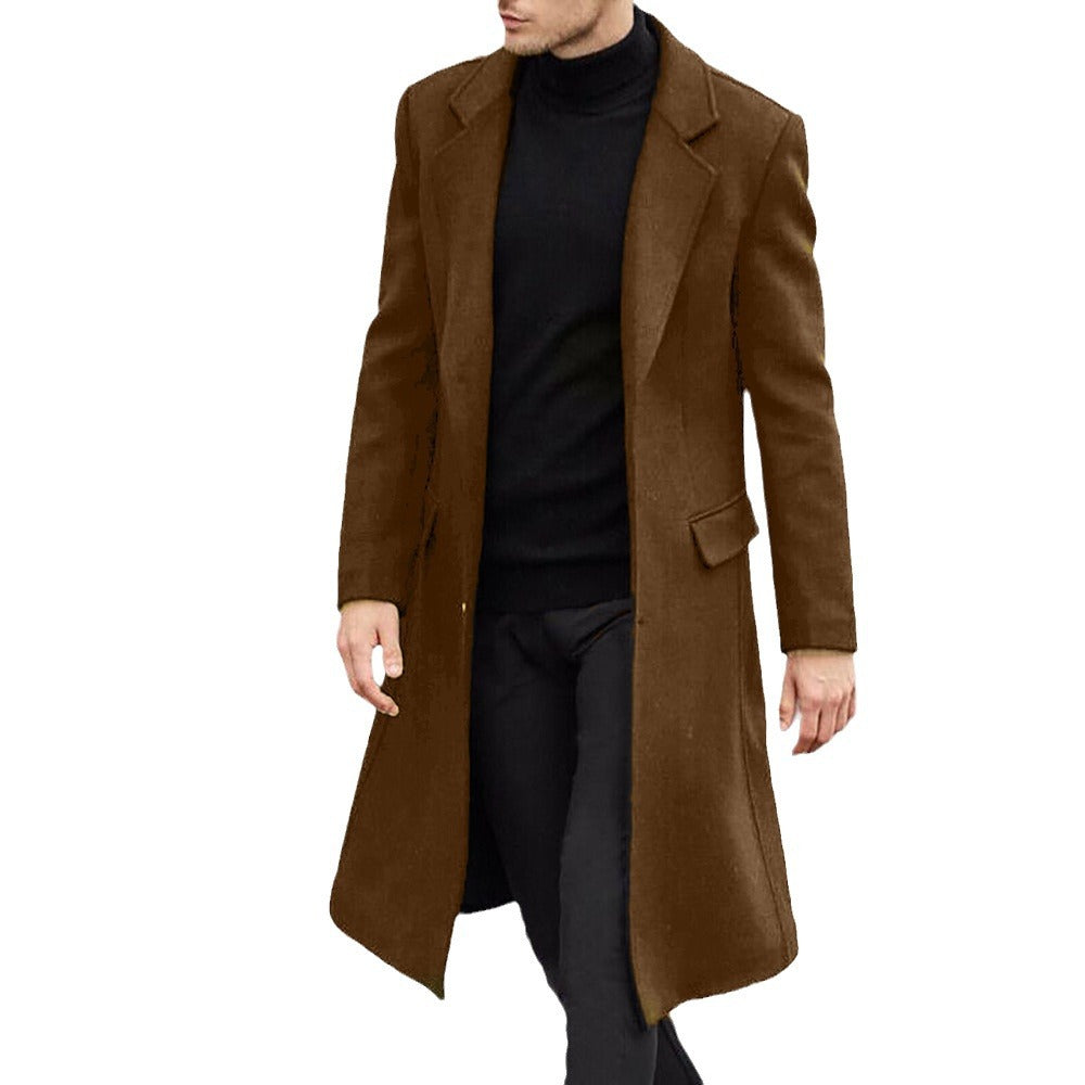 Herren eleganter Wintermantel mit klassischem Schnitt und hochwertigen Details EB