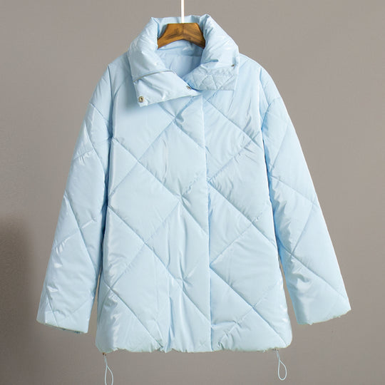 Damen gepolsterte Steppjacke mit hohem Kragen und praktischen Taschen EB