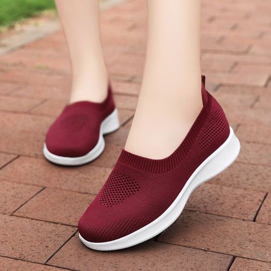 Damen nan nahtloser Slip-On Komfortschuh mit elastischem Maschenobermaterial und federleichter EVA-Laufsohle EB